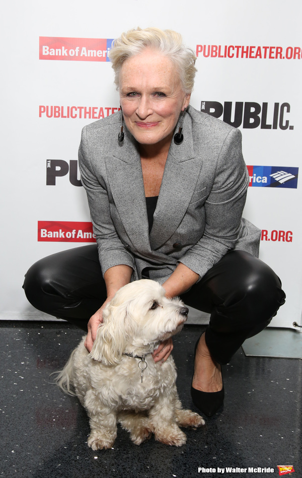 Glenn Close with her dog Pip Photo