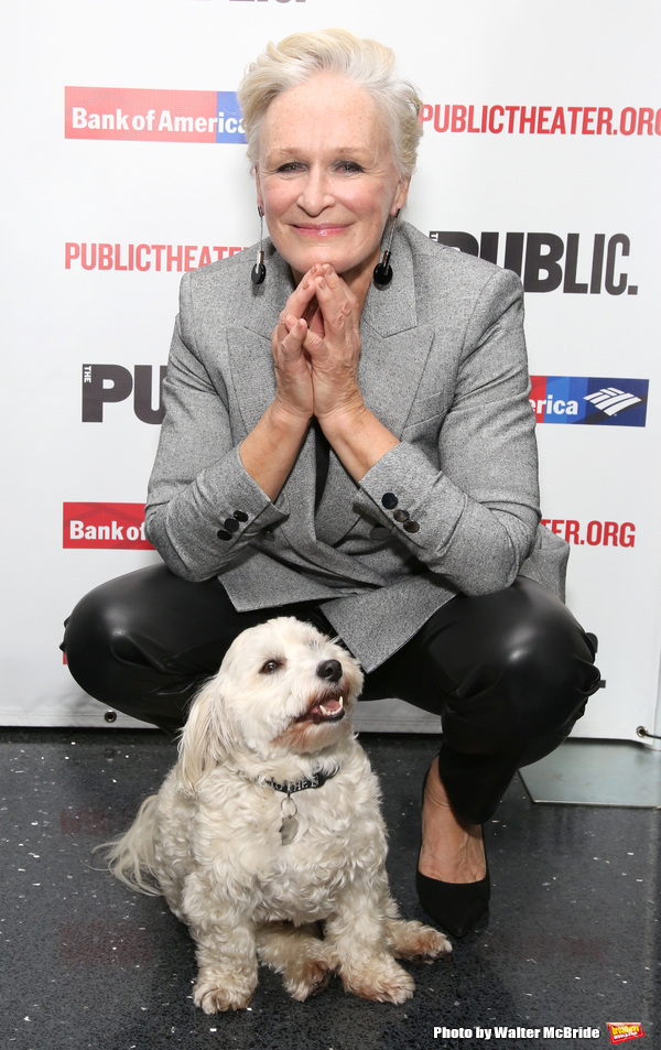 Glenn Close with her dog Pip Photo