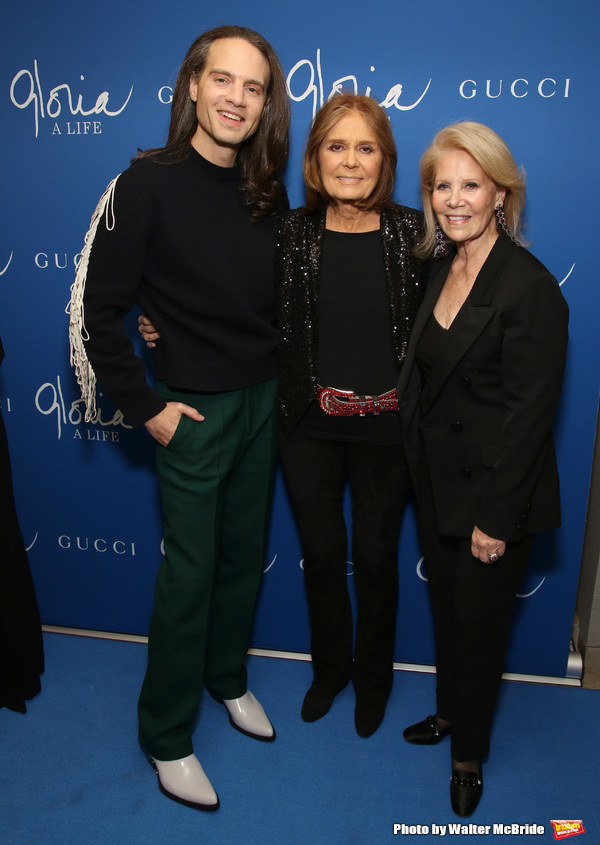 Jordan Roth, Gloria Steinem and Daryl Roth Photo