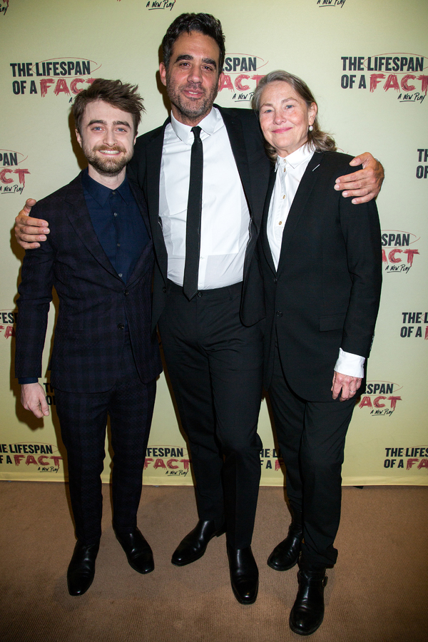 Daniel Radcliffe, Bobby Cannavale, Cherry Jones Photo