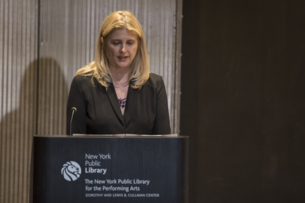 Ludovica Villar-Hauser thanks the New York Performing Arts Library at Lincoln Center  Photo