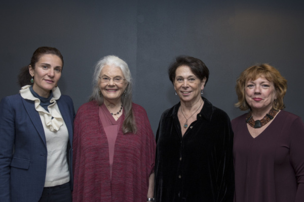 Sophia Romma, Lois Smith, Linda Winer, and Paula Ewin pose for a photo before the int Photo