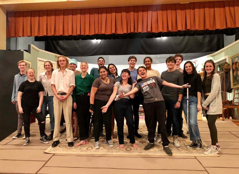 Members of the cast and crew of NMSA's You Can't Take It With You