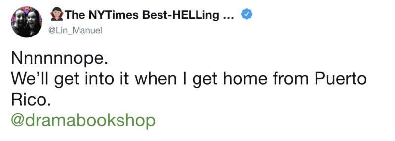 Lin-Manuel Miranda Does His Part for the Drama Book Shop Image