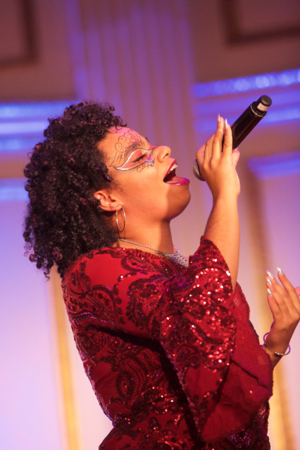 HSA alumna and The Voice finalist, We McDonald performs at the 2018 HSA Masquerade Ba Photo