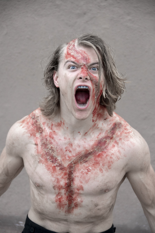 Logan Beutel as the Creature, photograph by Jason Johnson-Spinos Photo