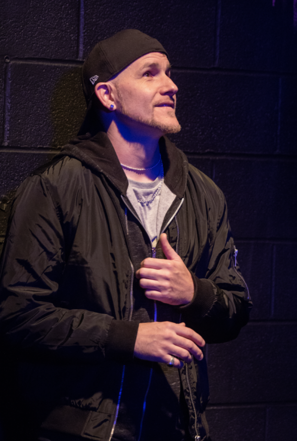 Jeff Hodge in HYPE MAN: A BREAK-BEAT PLAY at The Wilbury Theatre Group. Photo