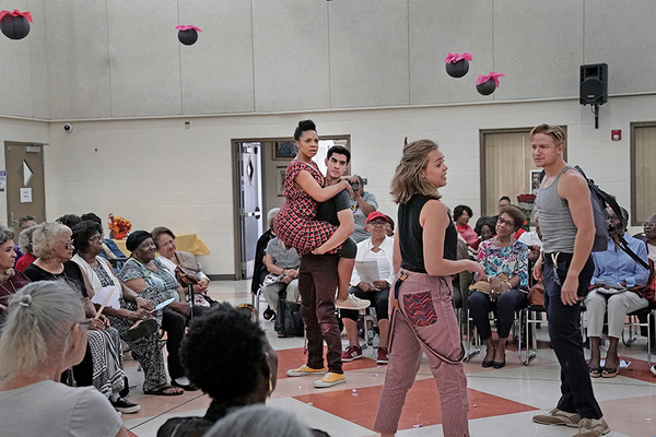 Nora Carroll as Hermia, Jose Martinez as Lysander, Larica Schnell as Helena, and Sam  Photo