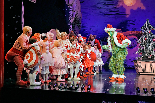 Edward Watts with the cast of Dr. Seuss's How the Grinch Stole Christmas! Photo