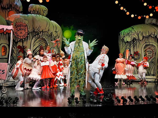 Edward Watts with the cast of Dr. Seuss's How the Grinch Stole Christmas! Photo