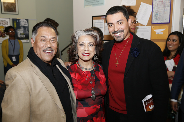 From left, cast members Daniel Valdez, Rose Portillo and actor Matias Ponce Photo