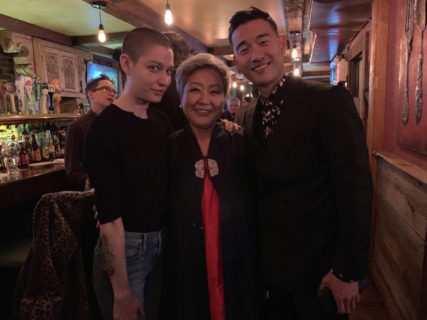Esther Lee and Daniel K. Isaac with his 'Billions' castmate Asia Kate Dillon Photo