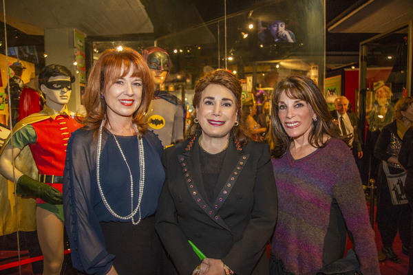 Lee Purcell, Donelle Daadigan and Kate Linder in front of Batman 66 Exhibit Photo