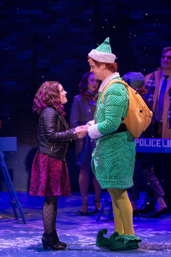 Caitlin Gallogly (Jovie) and Erik Gratton (Buddy the Elf)	 Photo