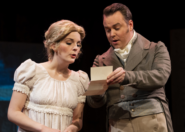 Mandy Foster as Emma and Jeff Lowe as Mr. Knightley Photo