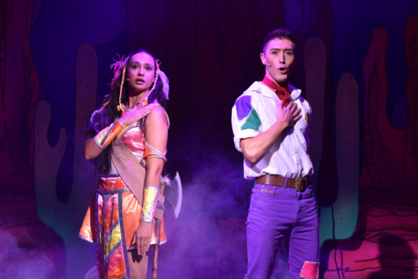 Arabella Rodrigo and Matt Jolly in Robinson Crusoe, Greenwich Theatre, Photo credit R Photo