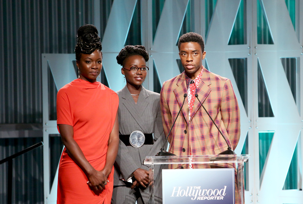 Danai Gurira, Lupita Nyong'o and Chadwick Boseman Photo