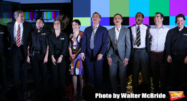Tatiana Maslany, Bryan Cranston and Tony Goldwyn with the cast  Photo