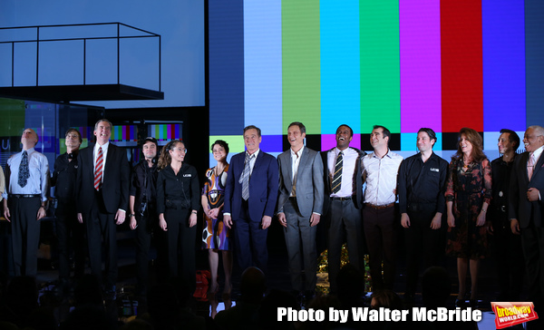 Tatiana Maslany, Bryan Cranston and Tony Goldwyn with the cast  Photo