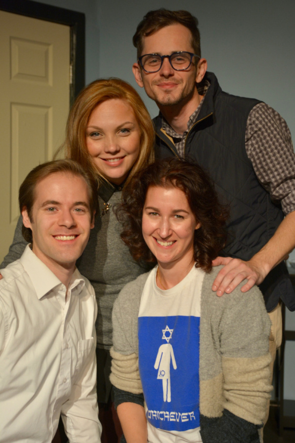 The cast of Bad Jews by Joshua Harmon at Ophelia's Jump through December 15. Photo