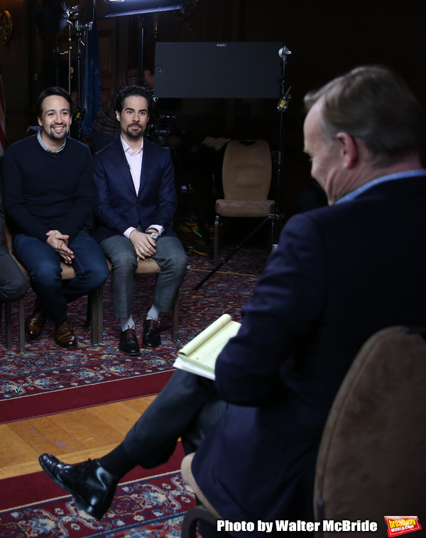 John Dickerson interviews Lin-Manuel Miranda and Alex Lacamoire Photo