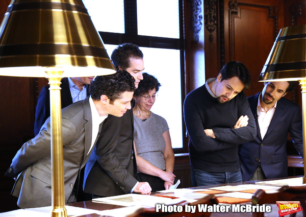 Thomas Kail, Andy Blankenbuehler, researcher Julie Miller, Lin-Manuel Miranda and Ale Photo