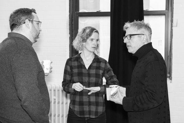 Reid Thompson (Scenic Design), Margot Bordelon (Director) and Neil Pepe (Artistic Dir Photo