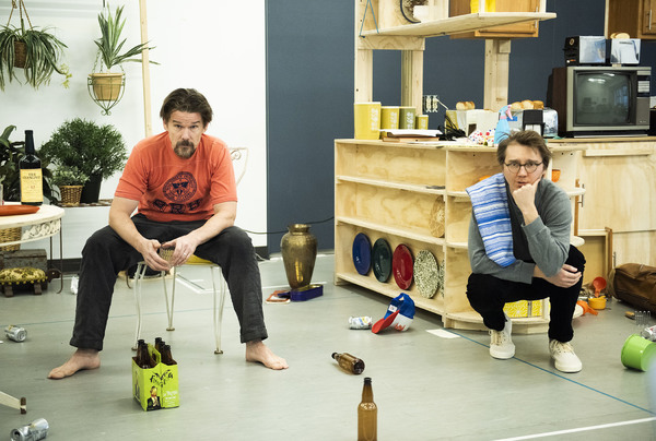 Photo Flash: In Rehearsal with Ethan Hawke and Paul Dano in TRUE WEST Image