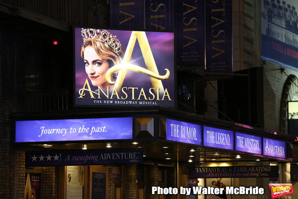 Theatre Marquee for "Anastasia" starring Christy Altomare and Cody Simpson at the Bro Photo