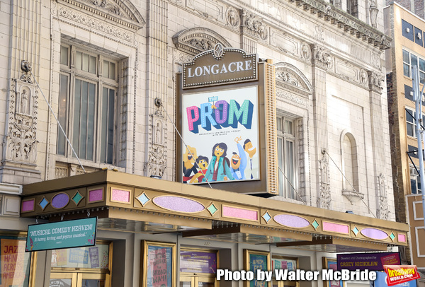Theatre Marquee unveiling for 'The Prom'. The Broadway Musical is directed and choreo Photo