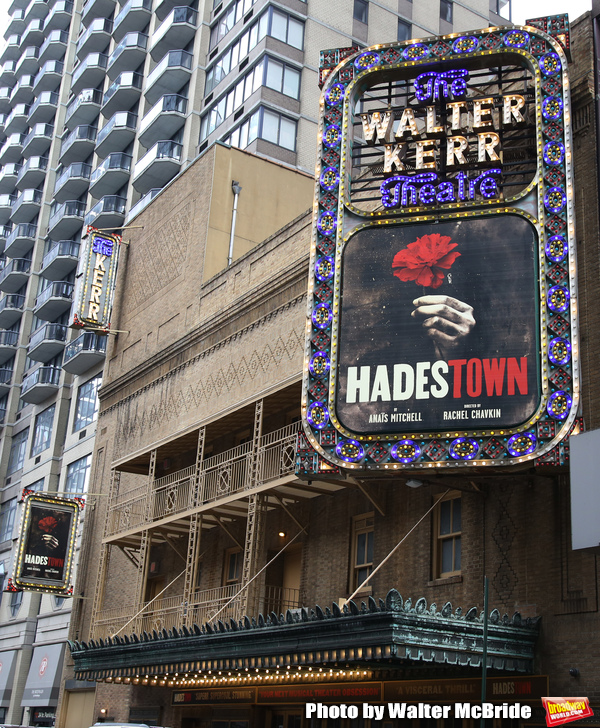 Theatre Marquee unveiling for â€�"Hadestown", a musical by celebrated singer-songw Photo