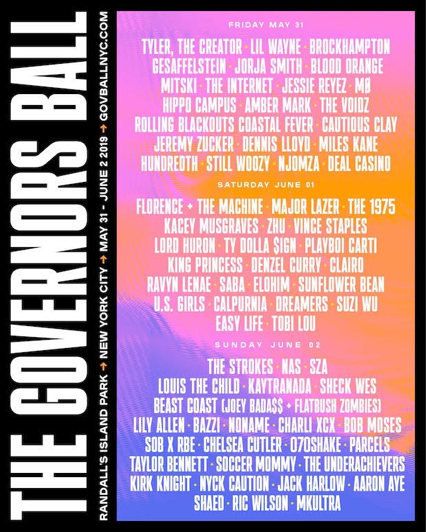 The Strokes, Tyler the Creator, Florence + the Machine to Headline GOVERNORS BALL 