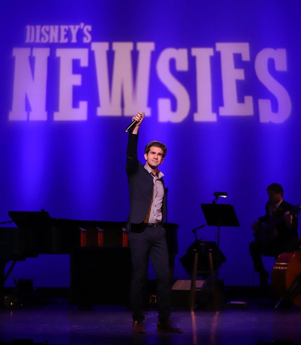 Dan DeLuca helps The LEX announce Disneyâ€™s Newsies for Summer 2019
 Photo