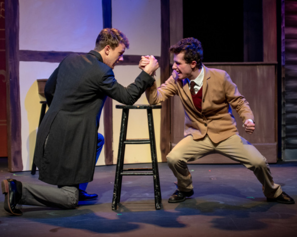 Nick Brogan as Monty Navarro and Tristan Webster as Henry D'Ysquith Photo