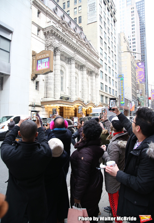 Photo Coverage: The BE MORE CHILL Gang Sees Their Brand New Marquee At the Lyceum! Image