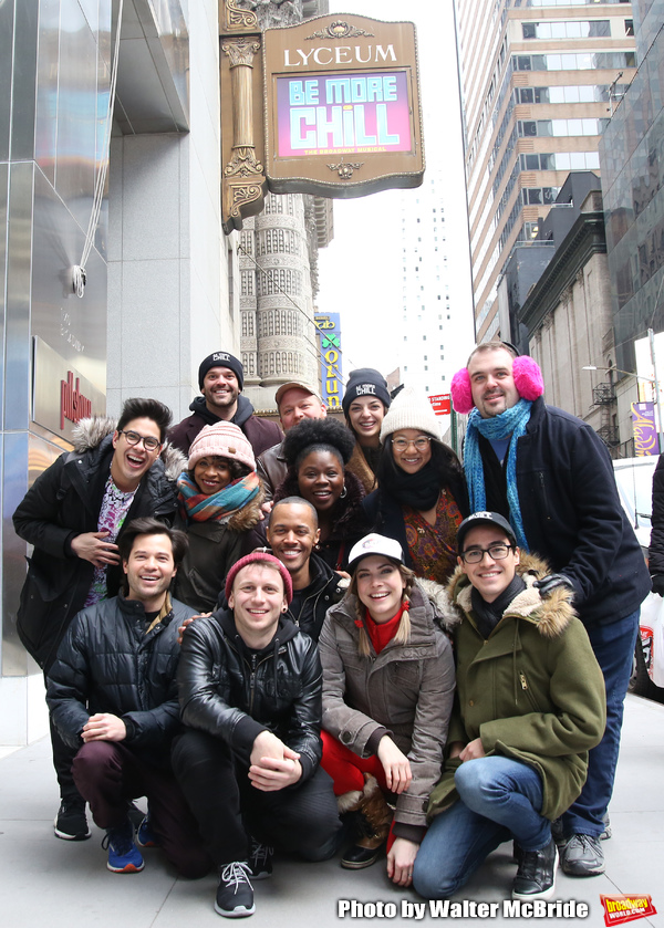 Photo Coverage: The BE MORE CHILL Gang Sees Their Brand New Marquee At the Lyceum! Image