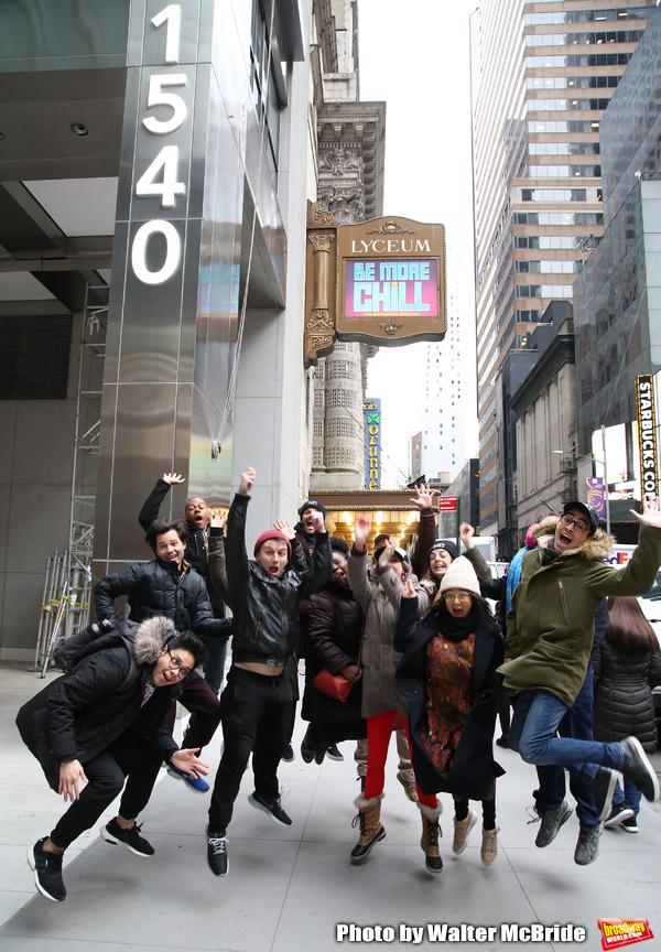 Photo Coverage: The BE MORE CHILL Gang Sees Their Brand New Marquee At the Lyceum! Image
