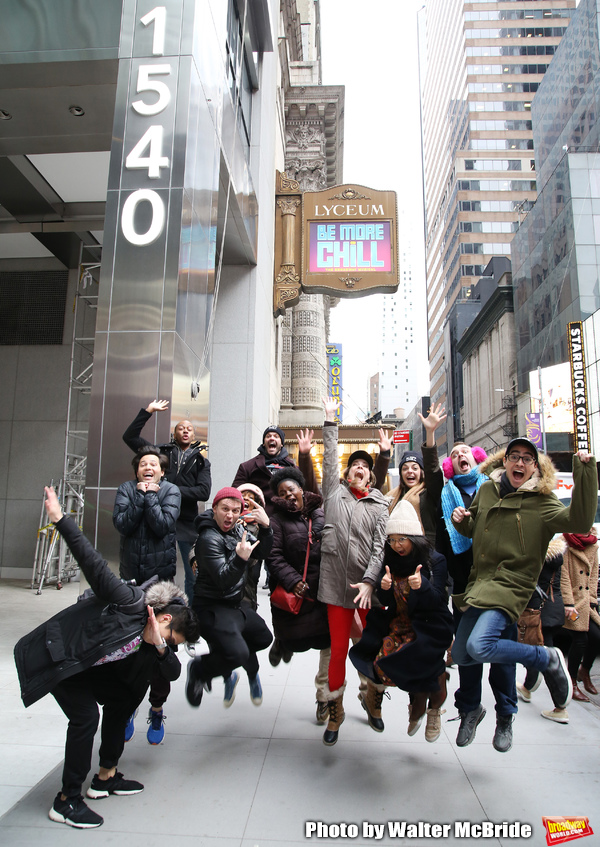 Photo Coverage: The BE MORE CHILL Gang Sees Their Brand New Marquee At the Lyceum! Image
