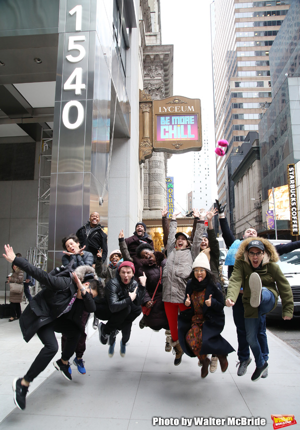 Photo Coverage: The BE MORE CHILL Gang Sees Their Brand New Marquee At the Lyceum! Image
