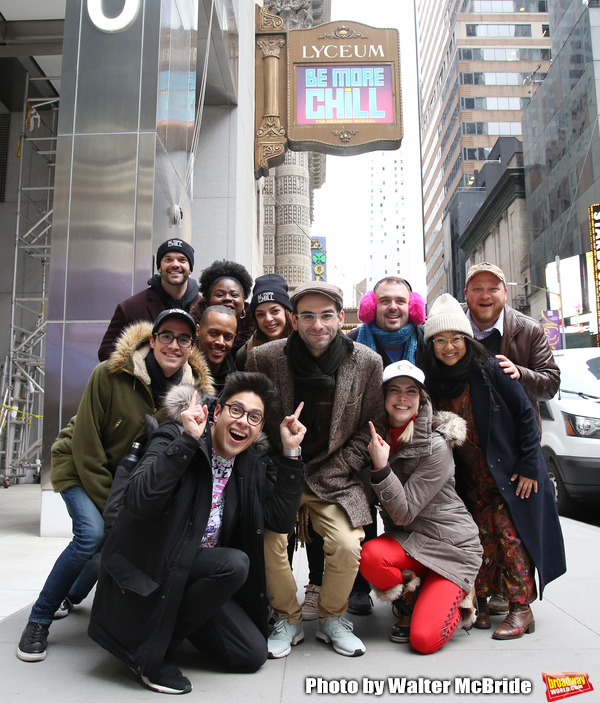 Photo Coverage: The BE MORE CHILL Gang Sees Their Brand New Marquee At the Lyceum! Image