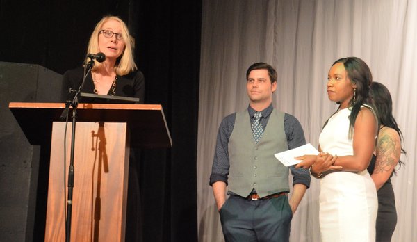 Cheryl White accepts the award for Outstanding Leading Actress in a Play for her perf Photo