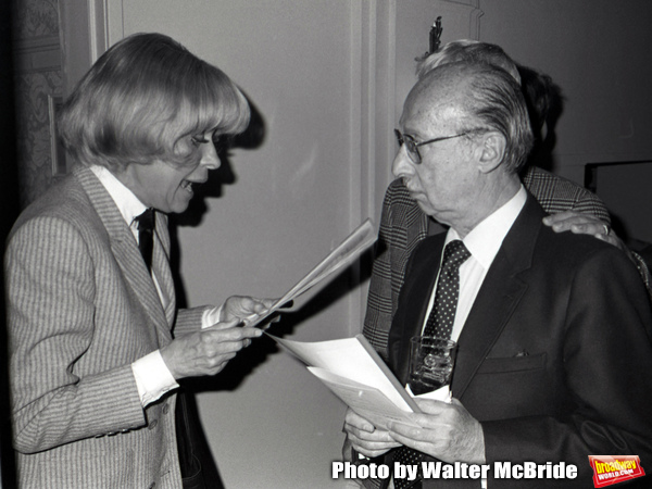 Carol Channing and Sammy Cahn attend a Gala on March 1, 1982 in New York City.  Photo