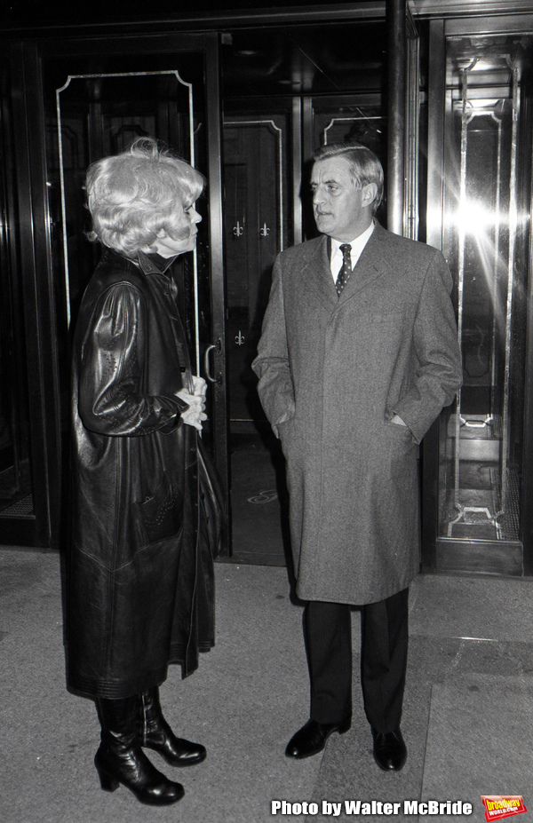 Carol Channing chatting with Walter Mondale on February 28, 1981 at the Regency Hotel Photo