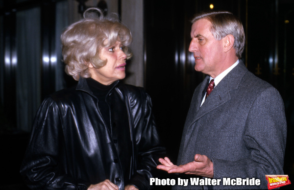 Carol Channing chatting with Walter Mondale on February 28, 1981 at the Regency Hotel Photo