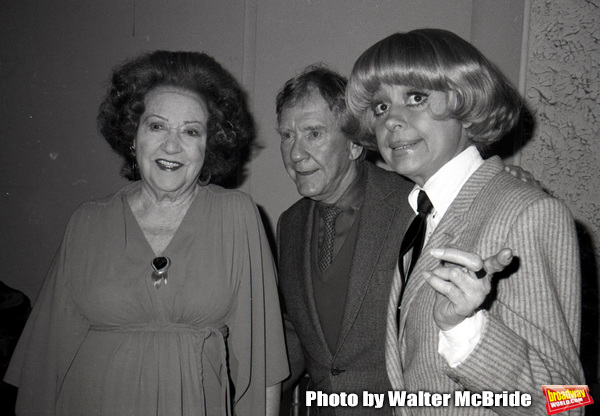 Ethel Merman, Burgess Meredith and Carol Channing attend the Theatre Hall Of Fame Awa Photo