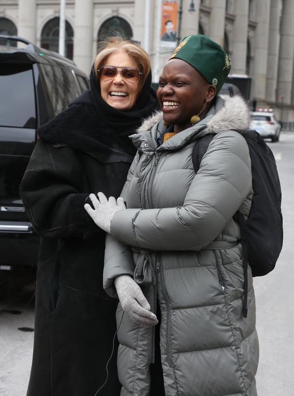 Photo Flash: Gloria Steinem and Cast of GLORIA: A LIFE March in the Women's Unity Rally Image