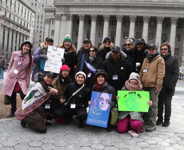 Photo Flash: Gloria Steinem and Cast of GLORIA: A LIFE March in the Women's Unity Rally Image