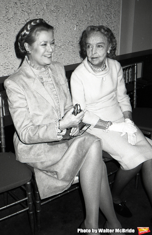 Grace Kelly and Lillian Gish attend the Theatre Hall Of Fame Awards held on March 28, Photo