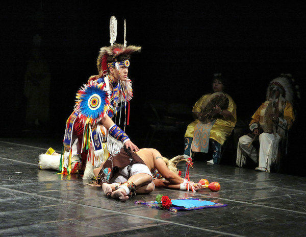 Ciaran Tufford - Maya/Cherokee/Cree/Pawnee, and Carlos Eagle Feather - Maya Pipil.  P Photo