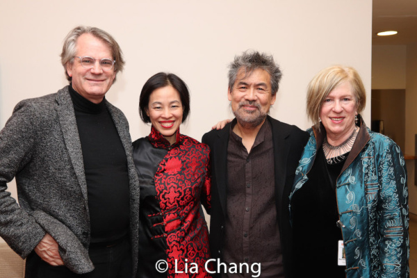 Bartlett Sher, Lia Chang, David Henry Hwang and Rachel Cooper, Asia Society Director  Photo